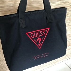 guess canvas tote